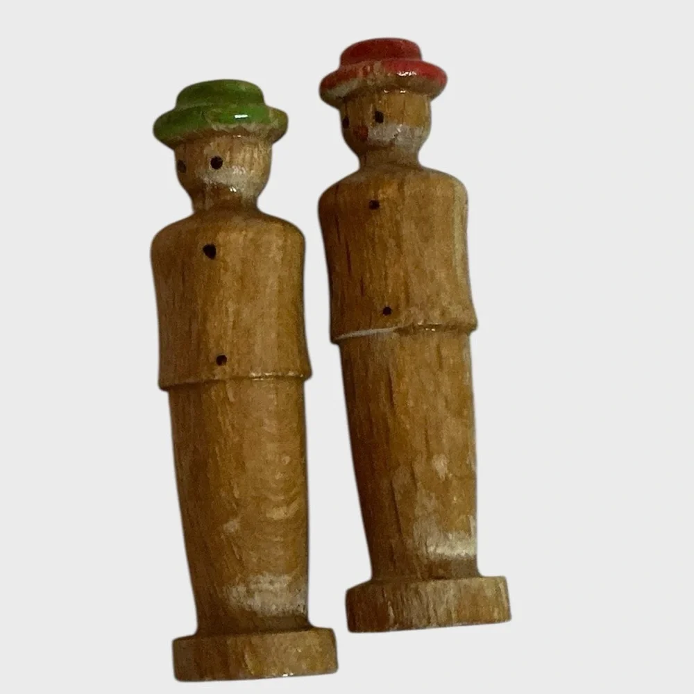 German Erzgebirge Miniature Wooden Village Vintage